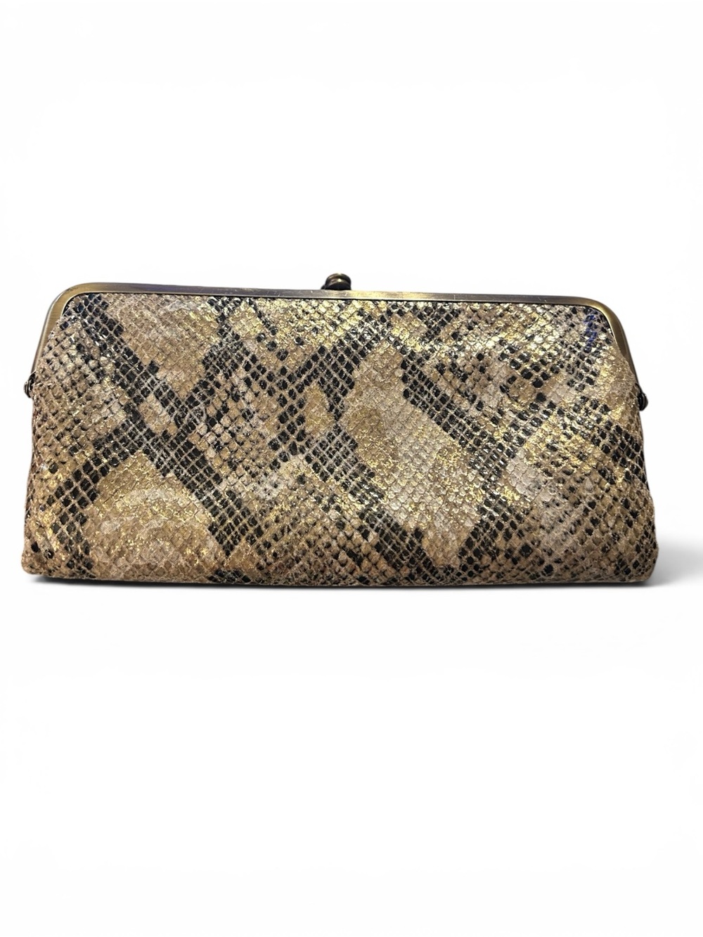 Hobo  Snake-Print Clutch Bag